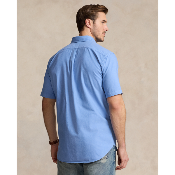 Harbor Island Blue Garment-Dyed Oxford Shirt Big & Tall 5