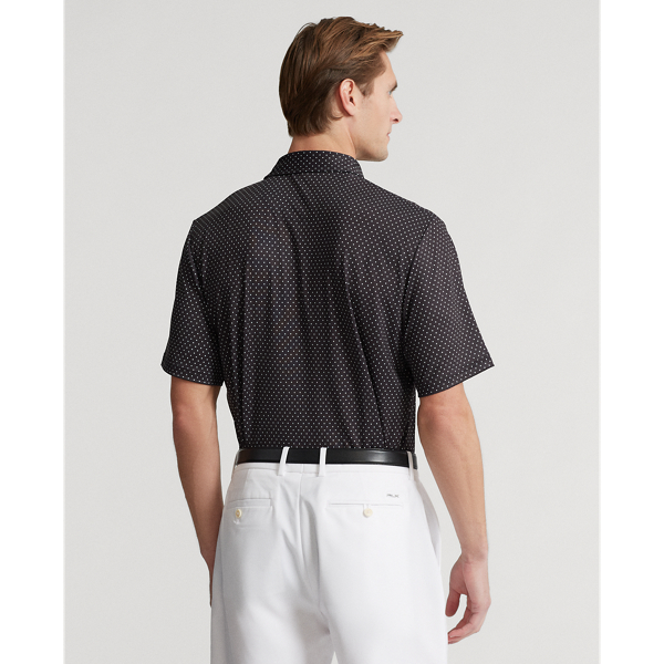 Preppy Dot Black Classic Fit Dot Performance Polo Shirt RLX 5