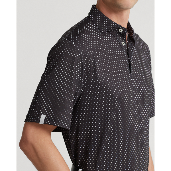 Preppy Dot Black Classic Fit Dot Performance Polo Shirt RLX 6