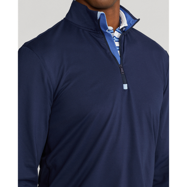Refined Navy/Office Blue Performance Quarter-Zip Pullover Polo Golf 6