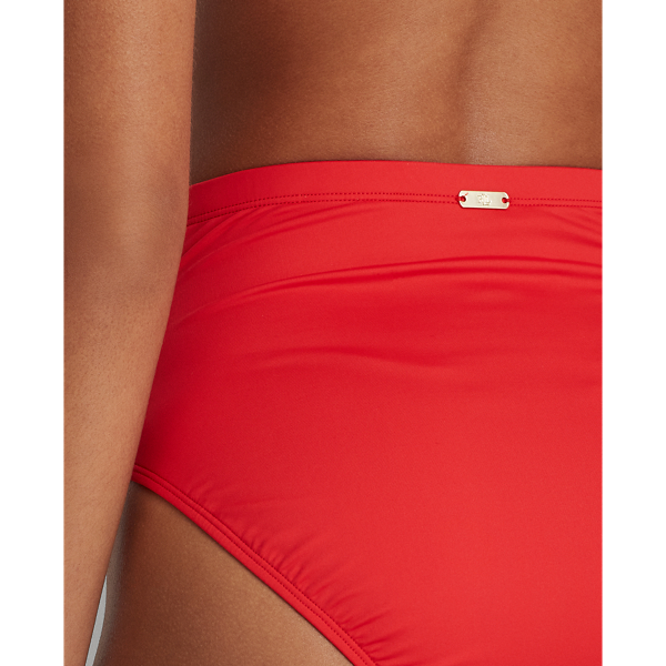 Red High-Waisted Bikini Bottom Lauren 5