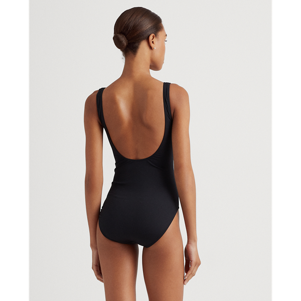 Black Ribbed Henley One-Piece Lauren 3