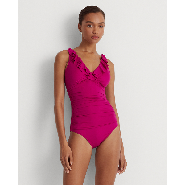 Ruffled Surplice One-Piece