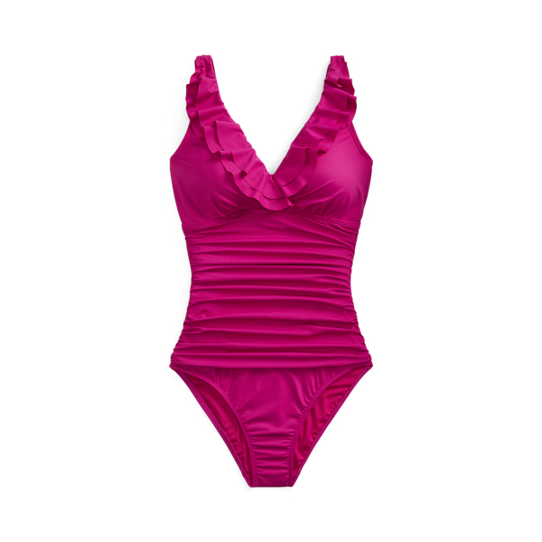 Plumeria Ruffled Surplice One-Piece Lauren 2