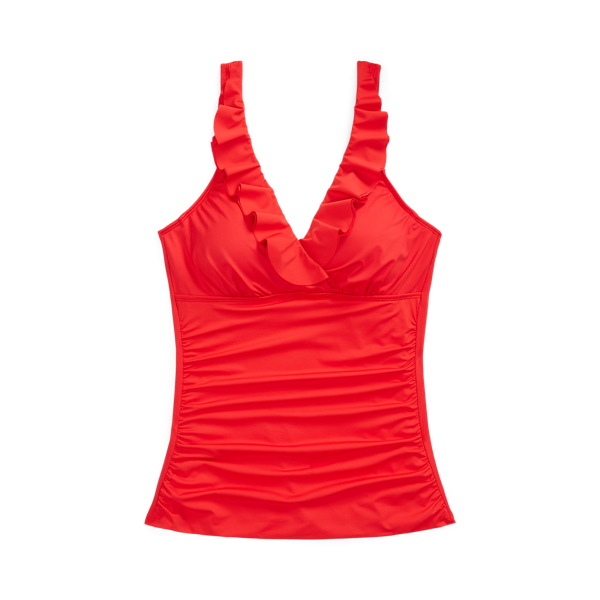 Red Ruffle-Trim Tankini Lauren 2
