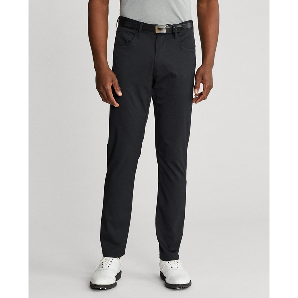 Black Slim Fit Performance Twill Trouser RLX 4