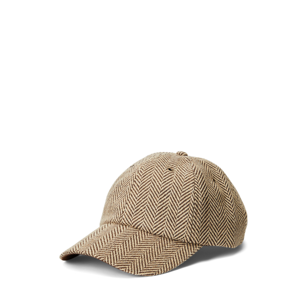 Casquette de baseball tweed &agrave; chevrons