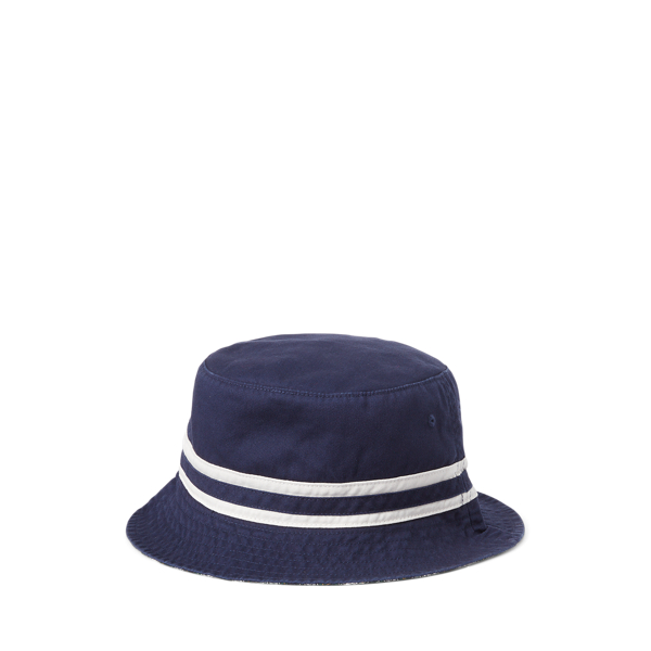 Tartan/Newport Navy Reversible Plaid Cotton Bucket Hat Polo Ralph Lauren 2