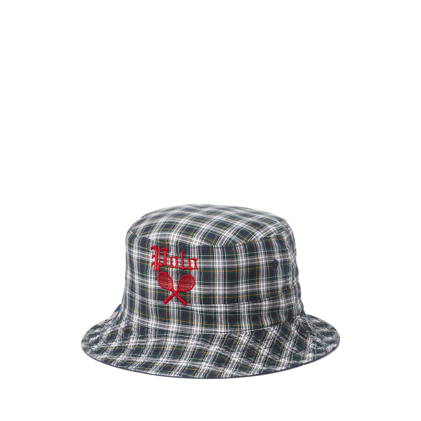 Tartan/Newport Navy Reversible Plaid Cotton Bucket Hat Polo Ralph Lauren 3