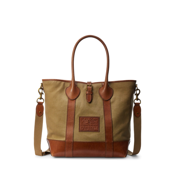 Heritage Leather-Trim Canvas Tote