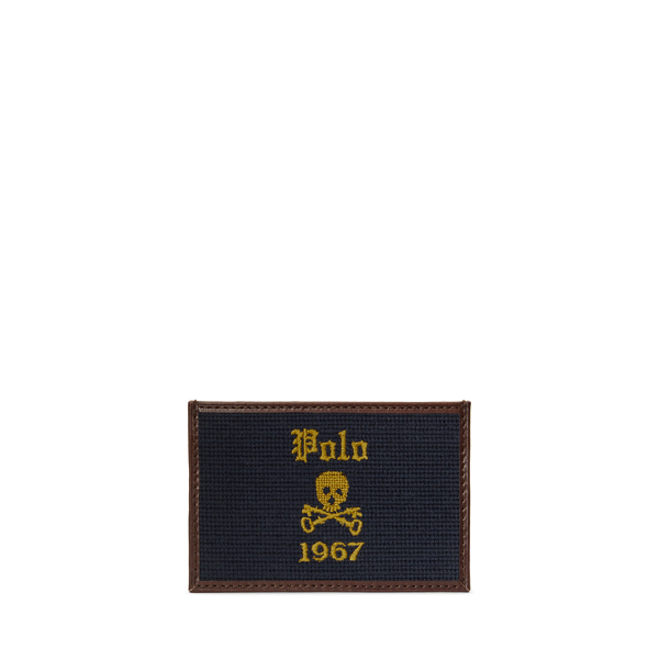 Porte-cartes &agrave; motif cr&acirc;ne et os