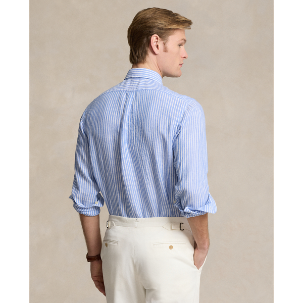 Classic Fit Striped Linen Shirt