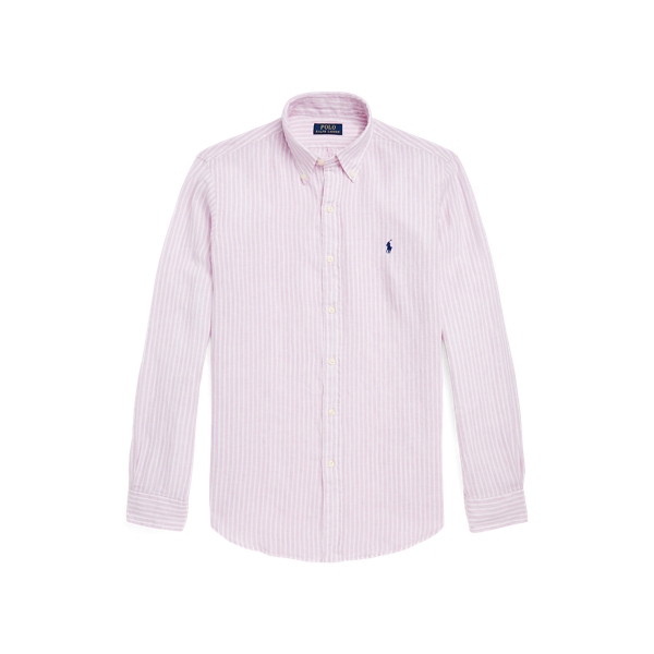 Polo Ralph Lauren 폴로 남성 스트라이프 리넨 셔츠 핑크/화이트 2