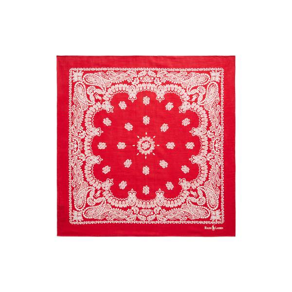 Sunrise Red Paisley Cotton Bandanna Polo Ralph Lauren 2