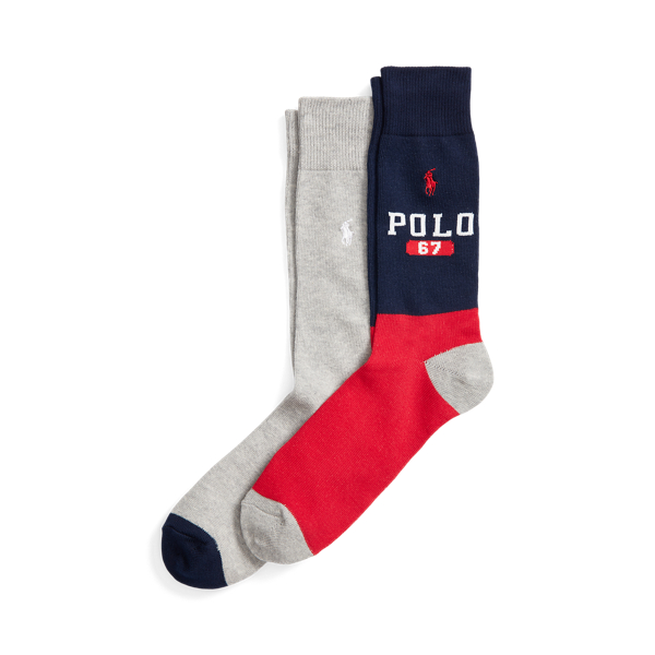 Colour-Blocked Crew Sock 2-Pack