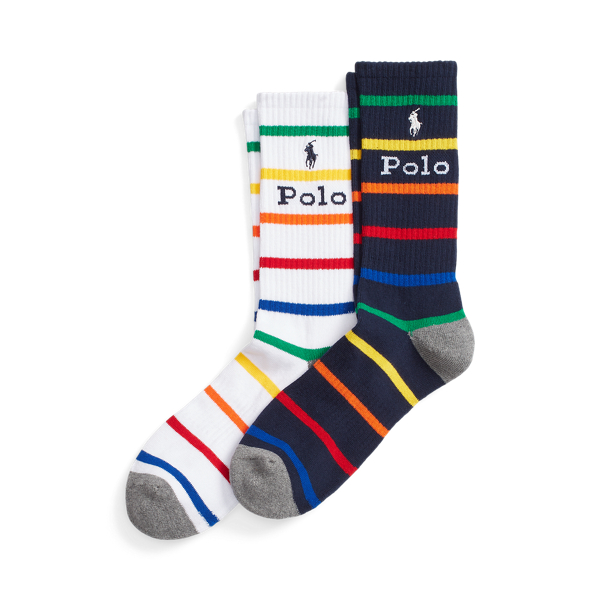 Striped Athletic Crew Sock Two-Pack