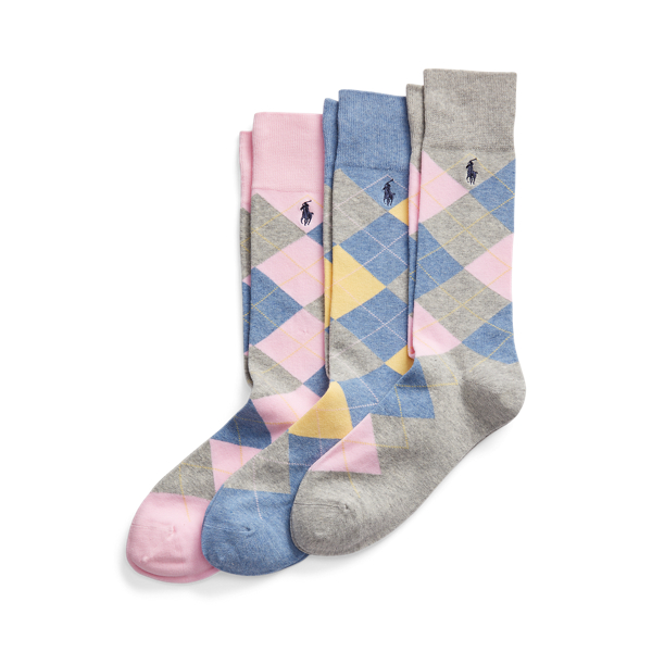 Tre paia di calze lunghe Argyle