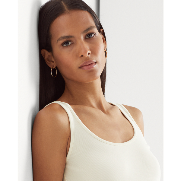 Tanktop aus Stretchbaumwolle Lauren in Mascarpone-Creme 6