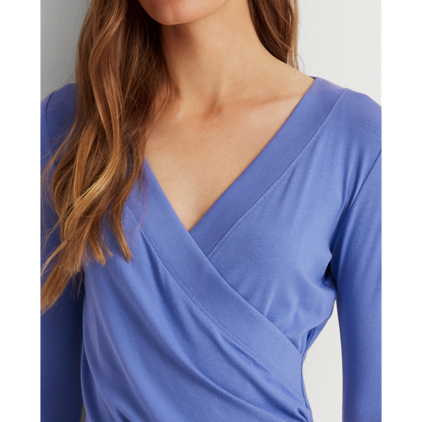 Blue Loch Surplice Jersey Top Lauren 6