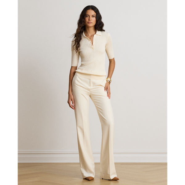 Cable-Knit Polo Jumper