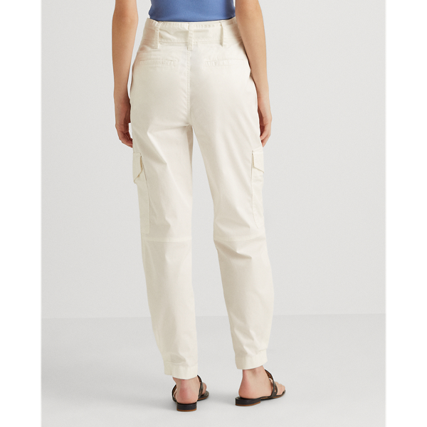 White Micro-Sanded Twill Cargo Pant Lauren 5