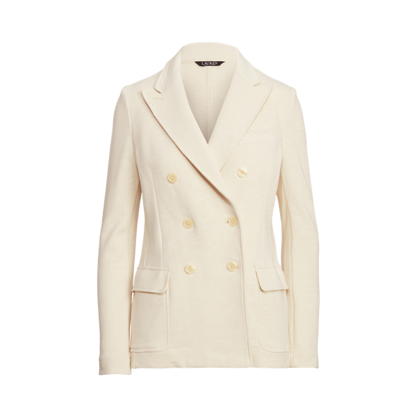 Double-Breasted French Terry Blazer