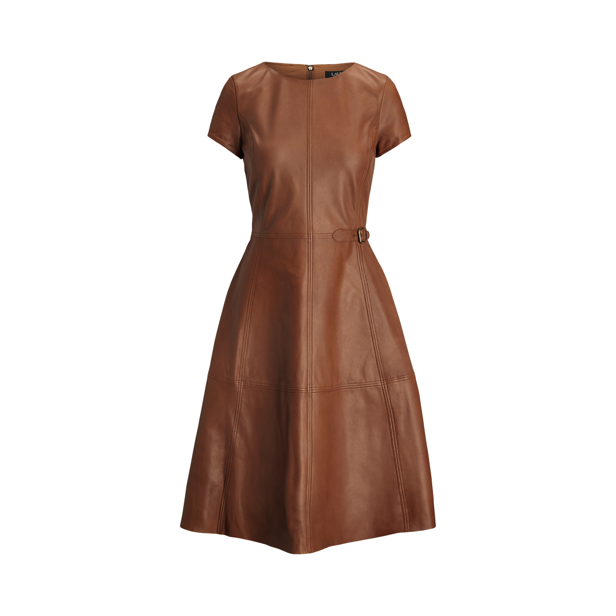 Lambskin Fit and Flare Dress