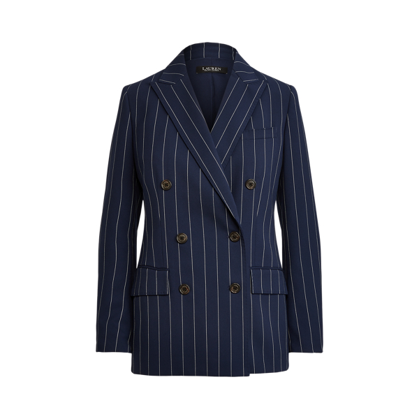 Pinstripe Wool Crepe Blazer Lauren 1