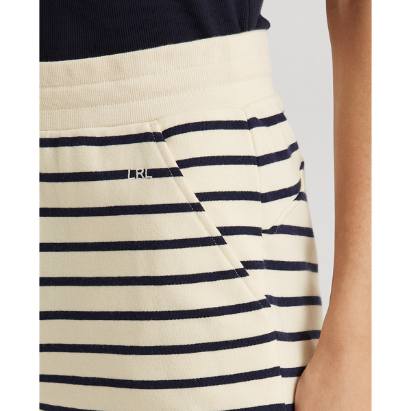 Mascarpone Cream/Navy Striped French Terry Short Lauren 6