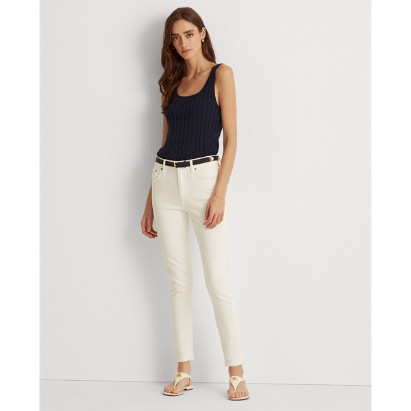 Refined Navy Cable-Knit Sleeveless Sweater Lauren 4