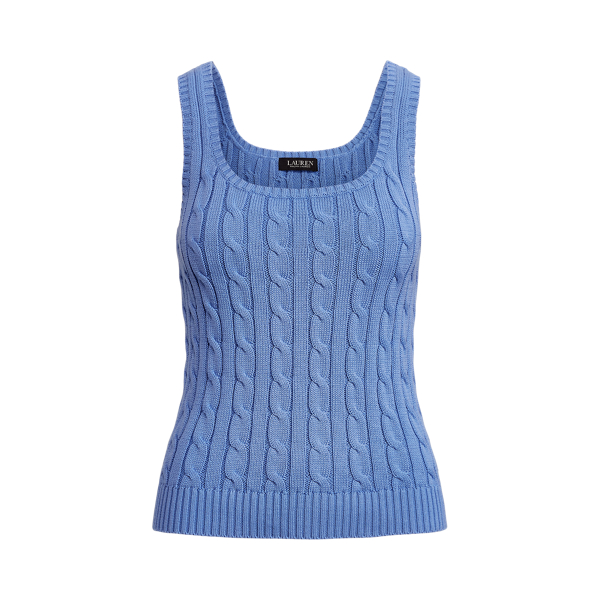 Blue Loch Cable-Knit Sleeveless Sweater Lauren 2