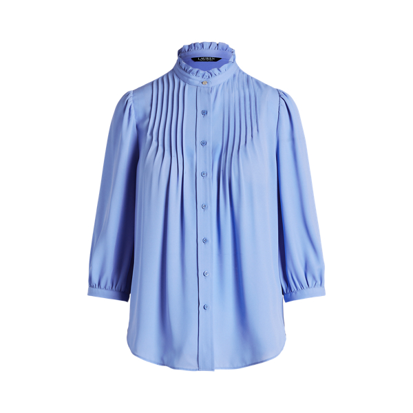 Georgette Elbow-Sleeve Blouse Lauren 1