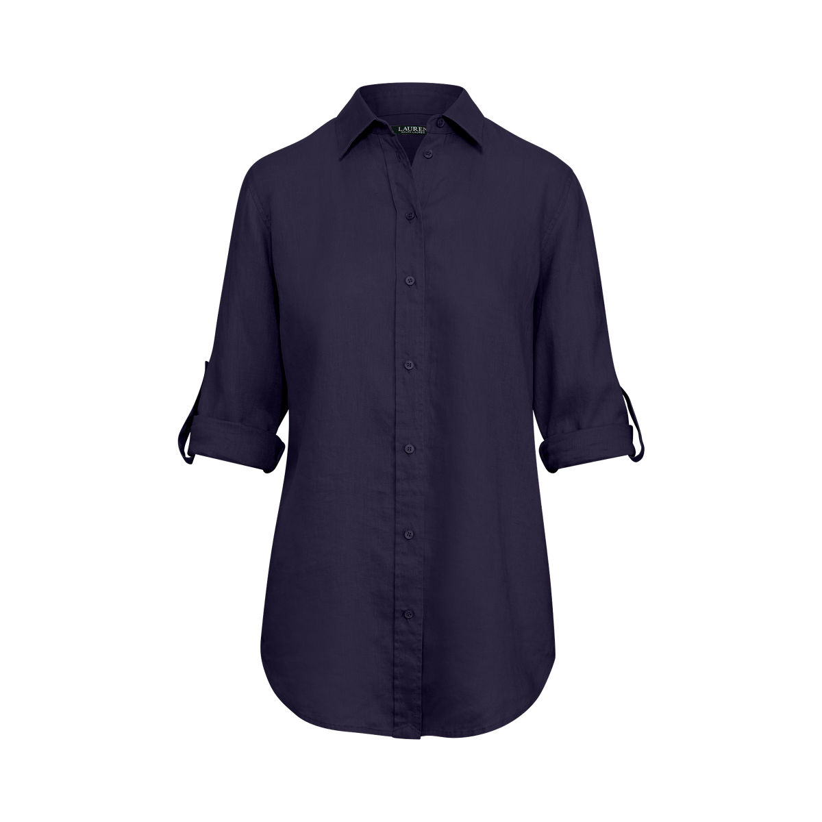 (取寄) ローレン ラルフローレン レディース ロールタブスリーブ リネン シャツ Lauren Ralph Lauren women Roll-Tab-Sleeve Linen Shirt Lauren Navy Linen Roll Tab–Sleeve Shirt | Ralph Lauren