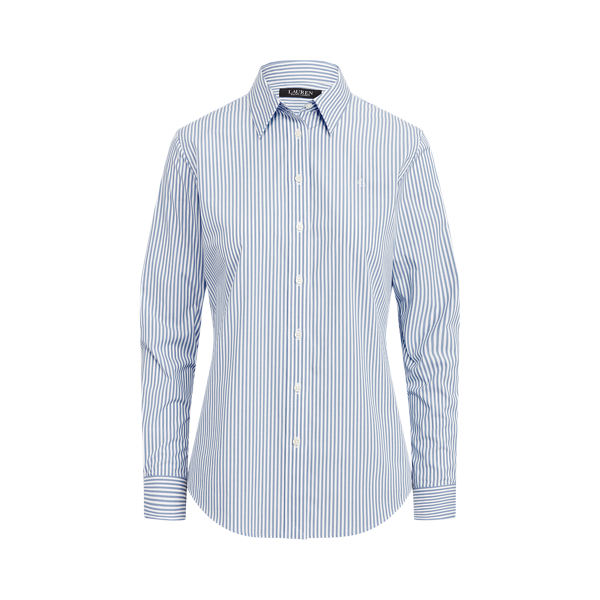 Easy Care Striped Cotton Shirt Lauren Petite 1