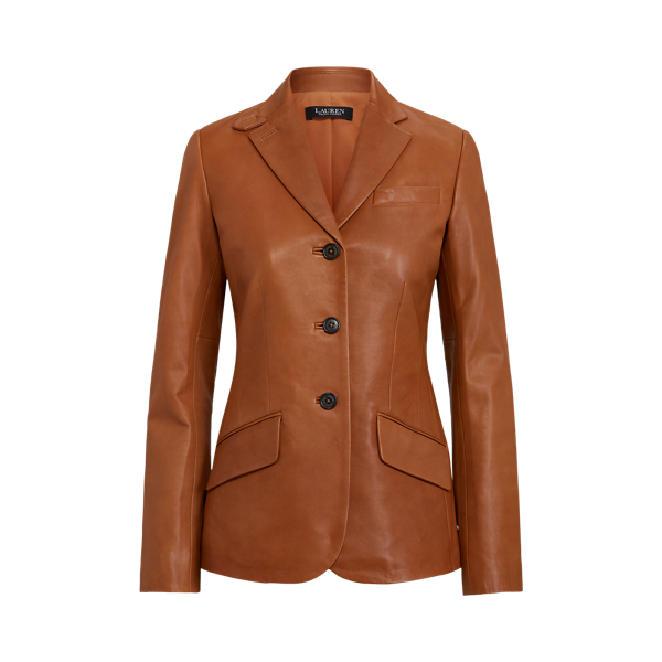 Cuoio Lambskin Blazer Lauren Petite 2