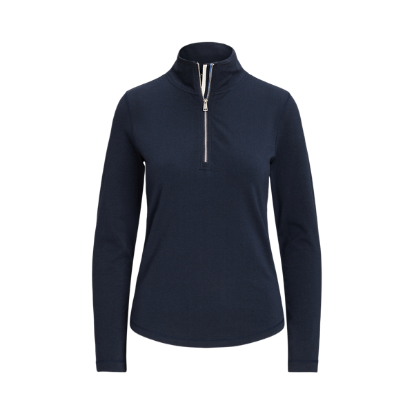 Jersey Quarter-Zip Pullover Lauren Petite 1