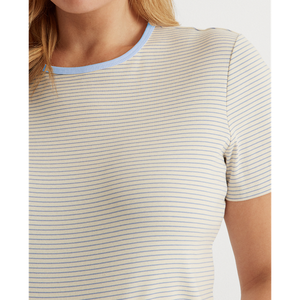 Lauren Ralph 2024 Lauren Womens Striped Stretch Cotton T-Shirt