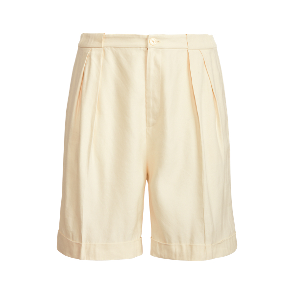 Linen Twill Pleated Short Lauren Woman 1
