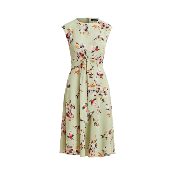 Floral Bubble Crepe Dress Lauren 1