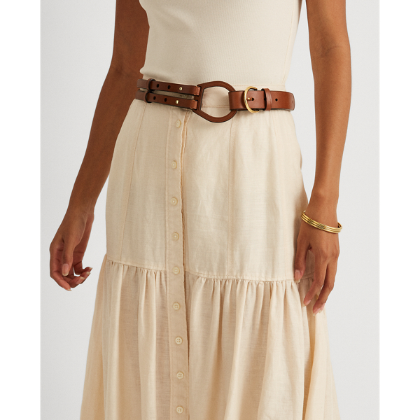 Mascarpone Cream Linen Maxi Skirt Lauren 5