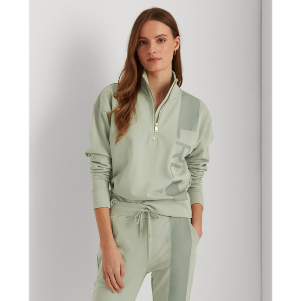 Ranch Sage French Terry Quarter-Zip Sweatshirt Lauren 1