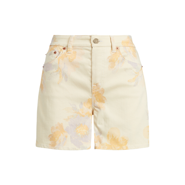 Floral High-Rise Denim Short Lauren 1