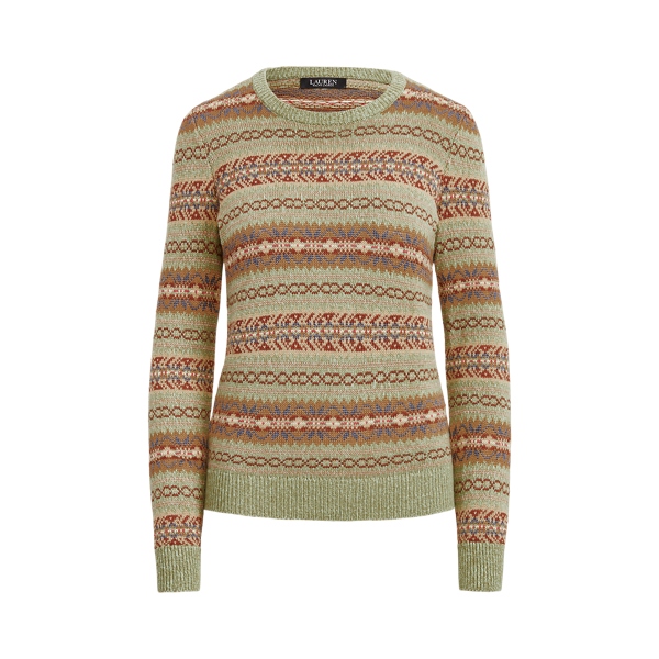 Fair Isle Cotton-Blend Jumper Lauren Petite 1
