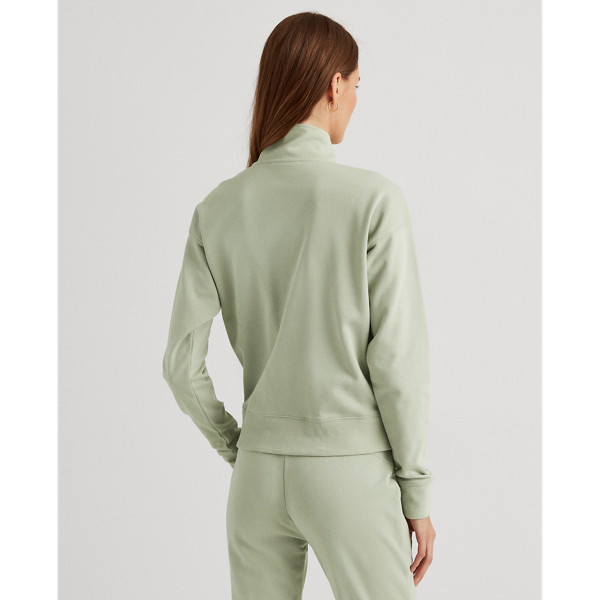 Ranch Sage French Terry Quarter-Zip Sweatshirt Lauren Petite 5
