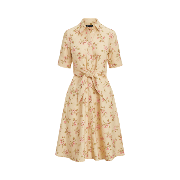 Floral Linen Shirtdress Lauren Petite 1