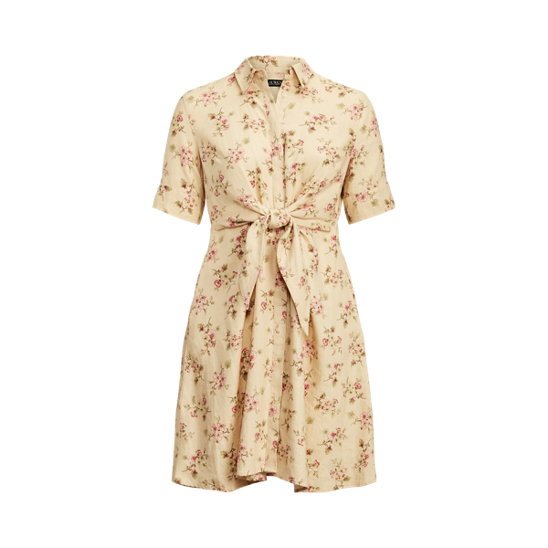 Floral Linen Shirtdress Lauren Woman 1
