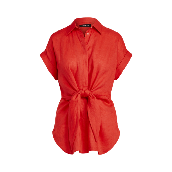 Tie-Front Linen Shirt Lauren 1