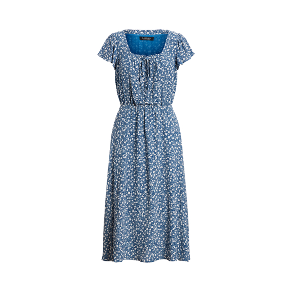 Floral Crepe Midi Dress