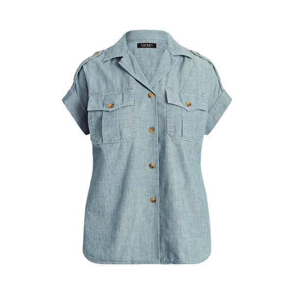 Chemise manches courtes en chambray Lauren en 1