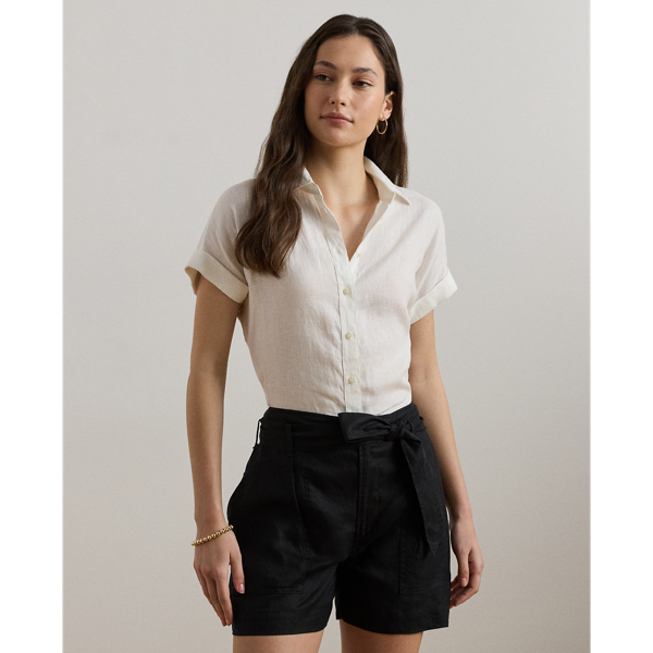 Ralph lauren short sleeve linen shirt online